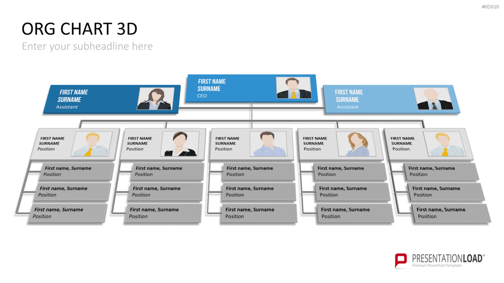 Organigramm Bundle PowerPoint-Vorlage