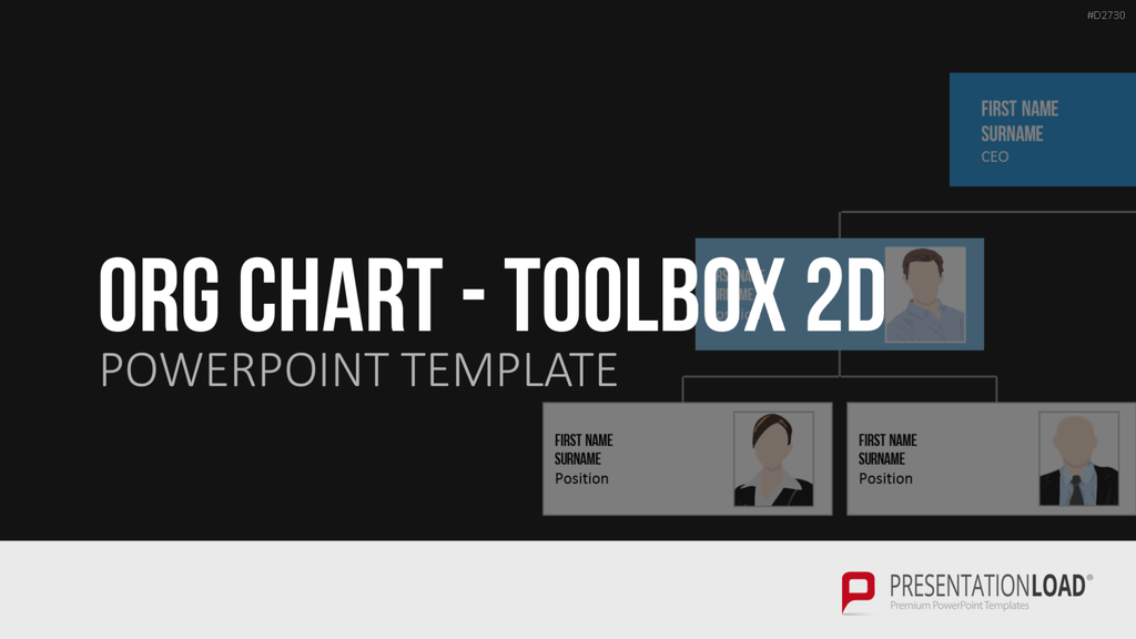 Organigramm - Toolbox 2D PowerPoint-Vorlage