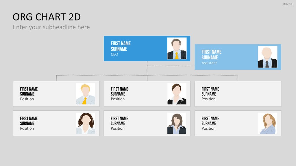 Organigramm - Toolbox 2D PowerPoint-Vorlage