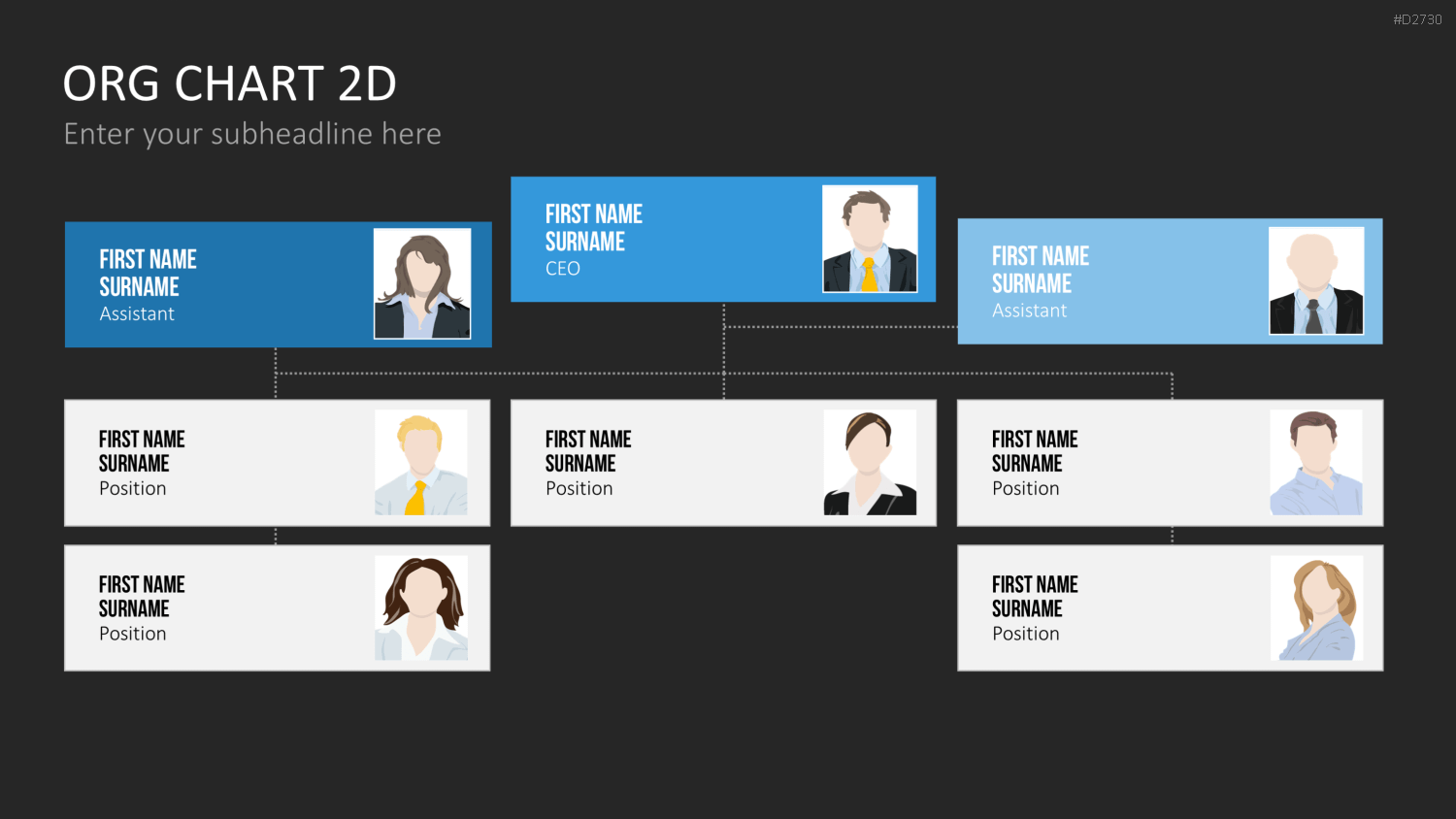 Organigramm - Toolbox 2D PowerPoint-Vorlage