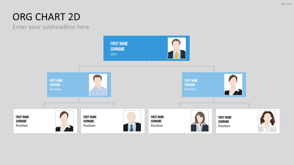Organigramm - Toolbox 2D PowerPoint-Vorlage