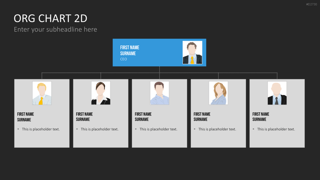 Organigramm - Toolbox 2D PowerPoint-Vorlage