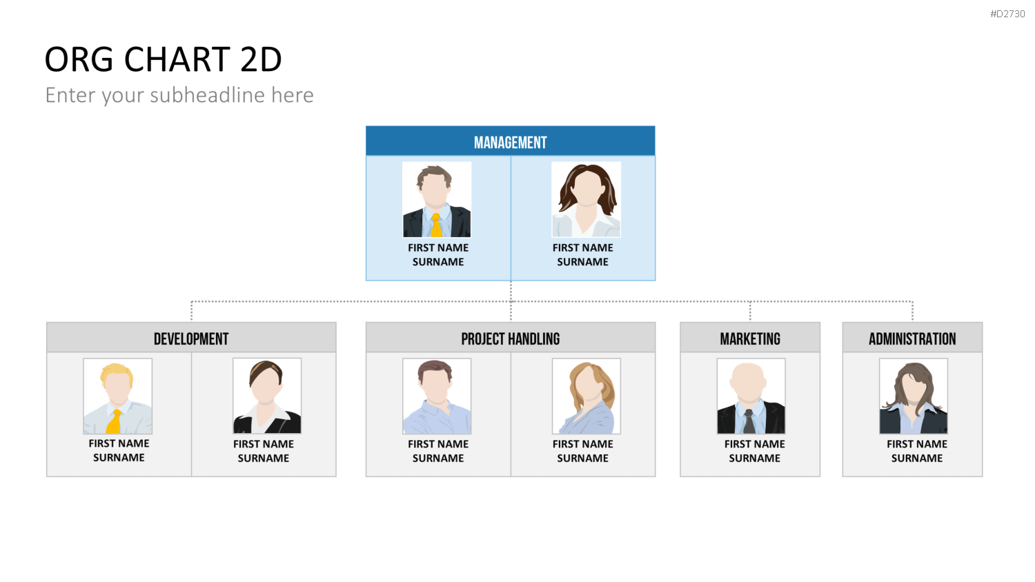 Organigramm - Toolbox 2D PowerPoint-Vorlage