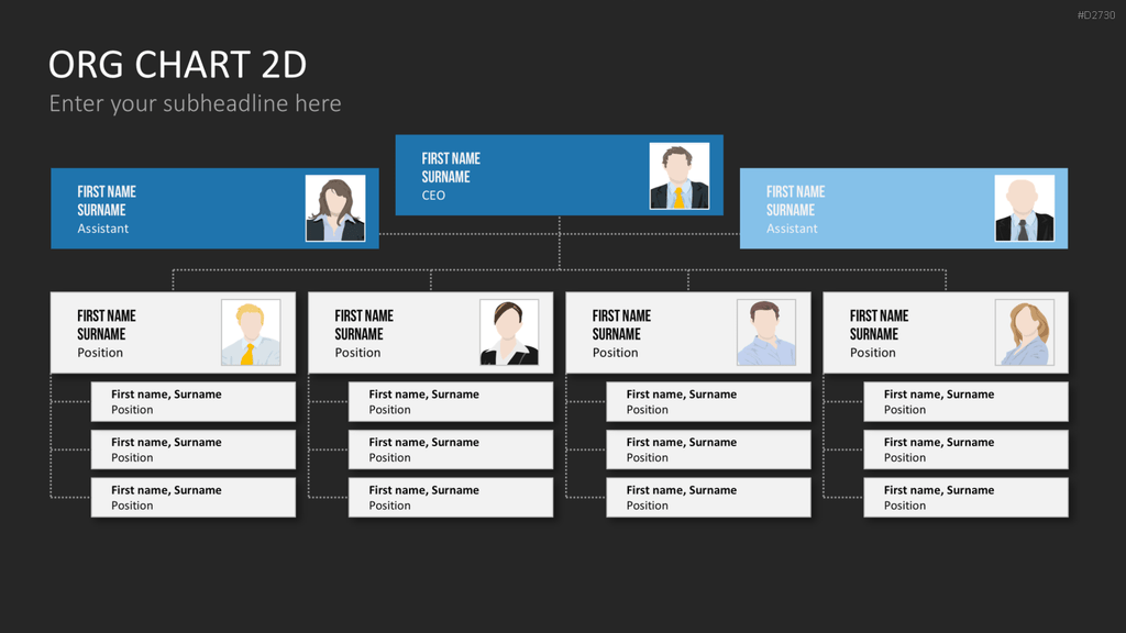 Organigramm - Toolbox 2D PowerPoint-Vorlage