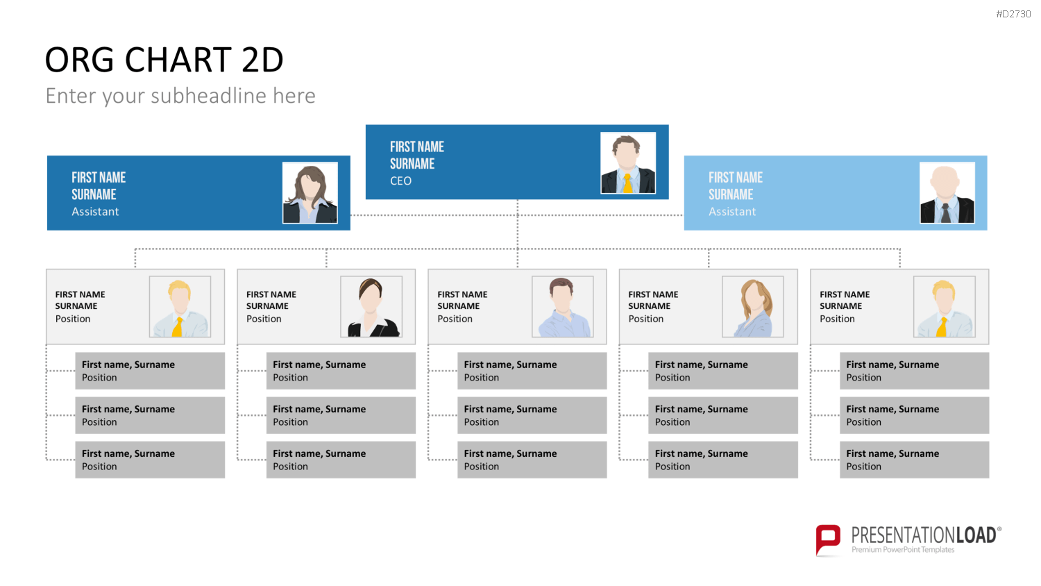 Organigramm - Toolbox 2D PowerPoint-Vorlage