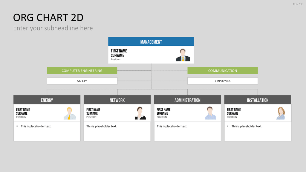 Organigramm - Toolbox 2D PowerPoint-Vorlage