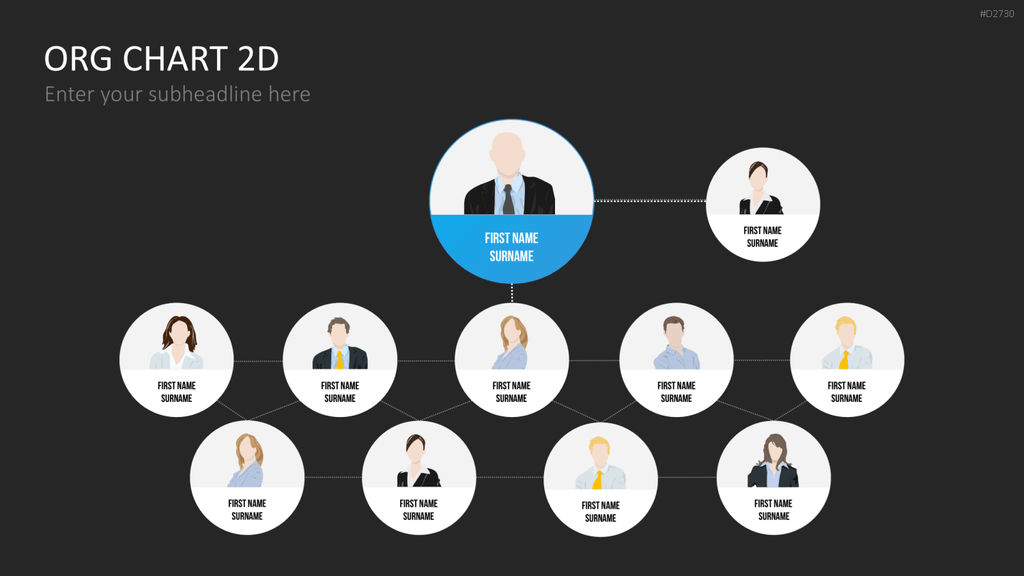 Organigramm - Toolbox 2D PowerPoint-Vorlage