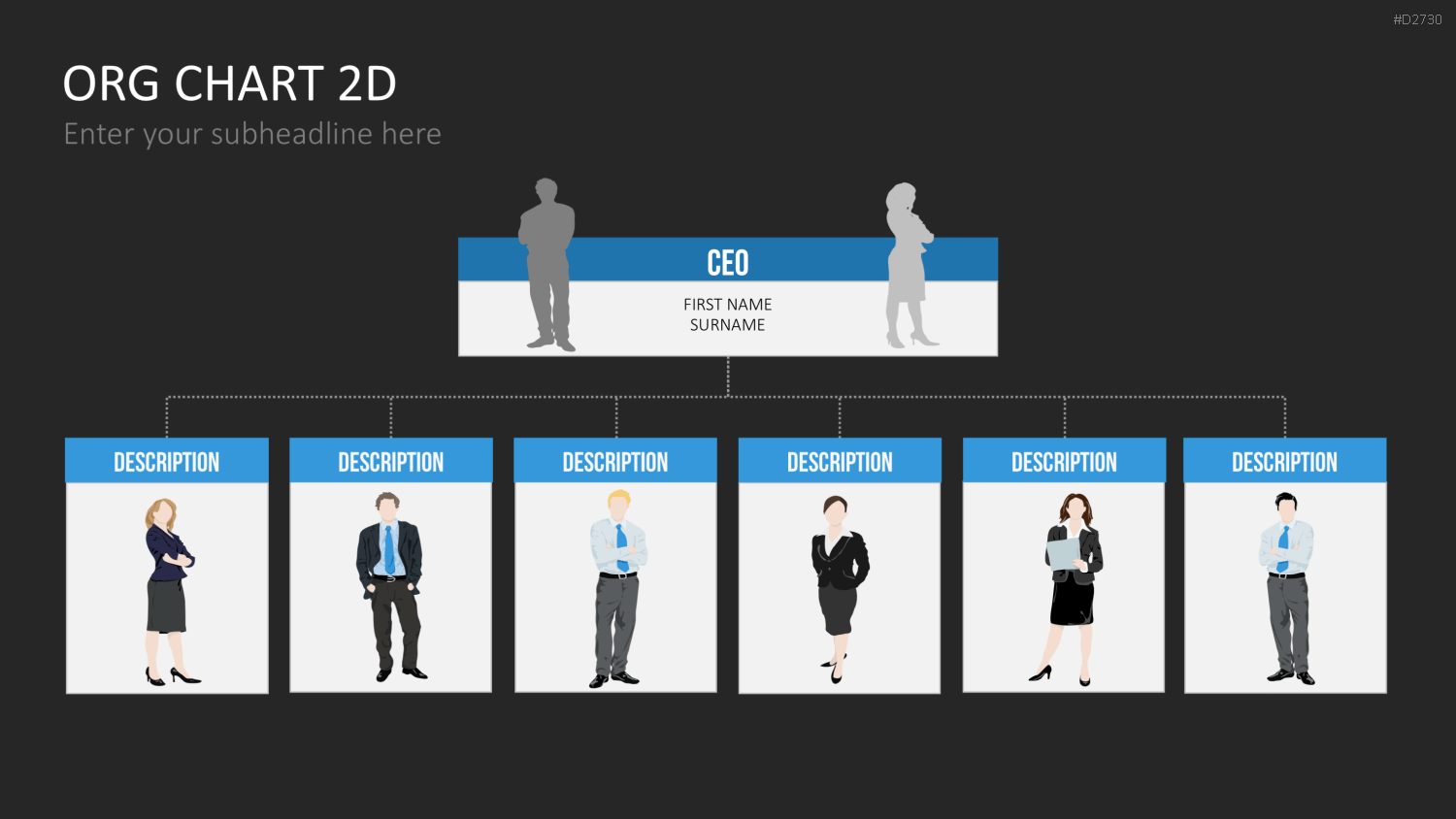 Organigramm - Toolbox 2D PowerPoint-Vorlage