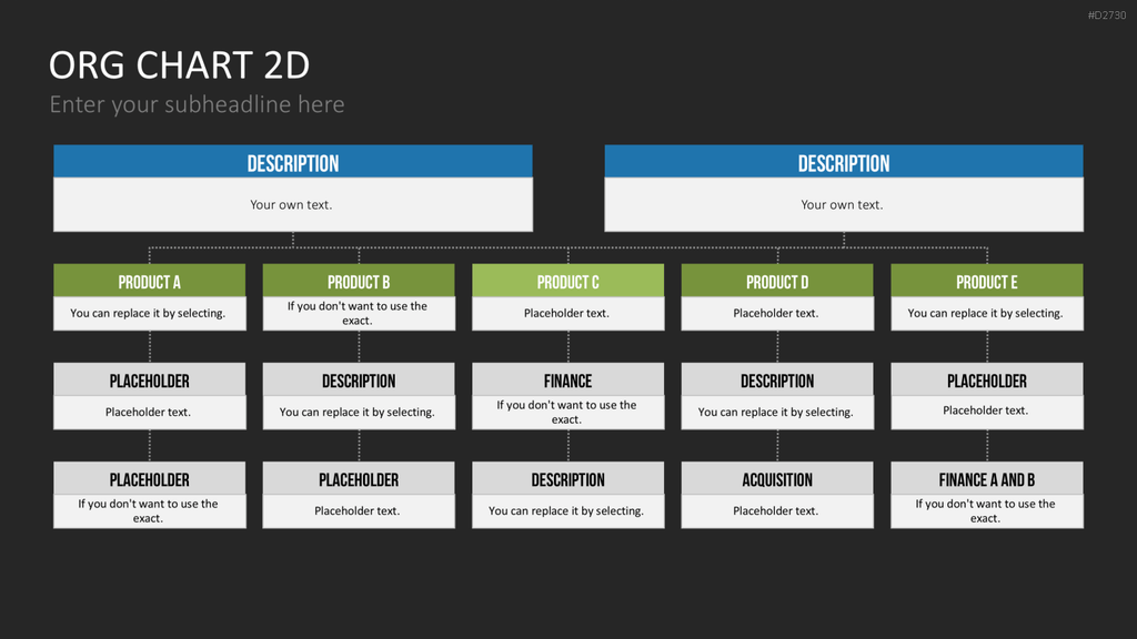 Organigramm - Toolbox 2D PowerPoint-Vorlage