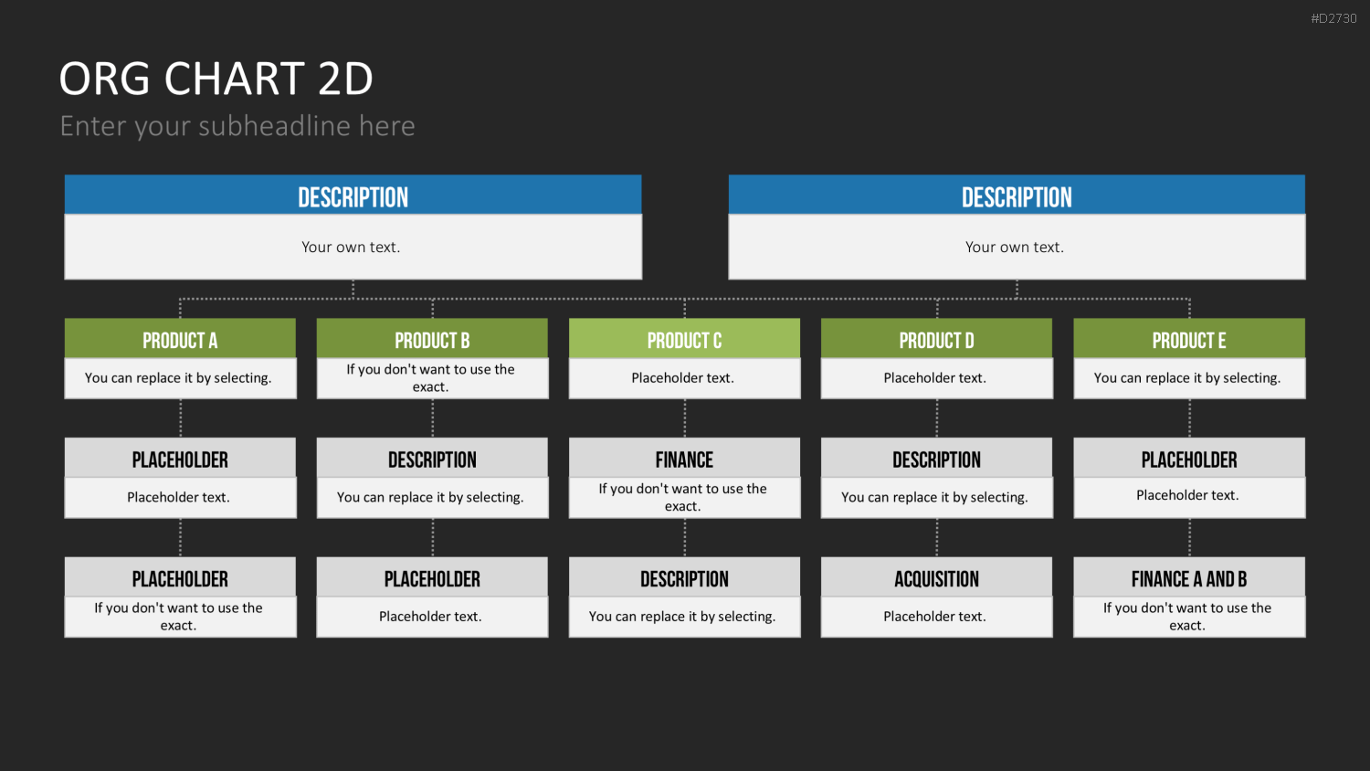 Organigramm - Toolbox 2D PowerPoint-Vorlage