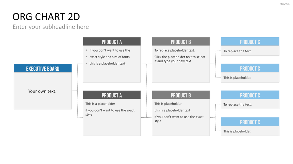 Organigramm - Toolbox 2D PowerPoint-Vorlage