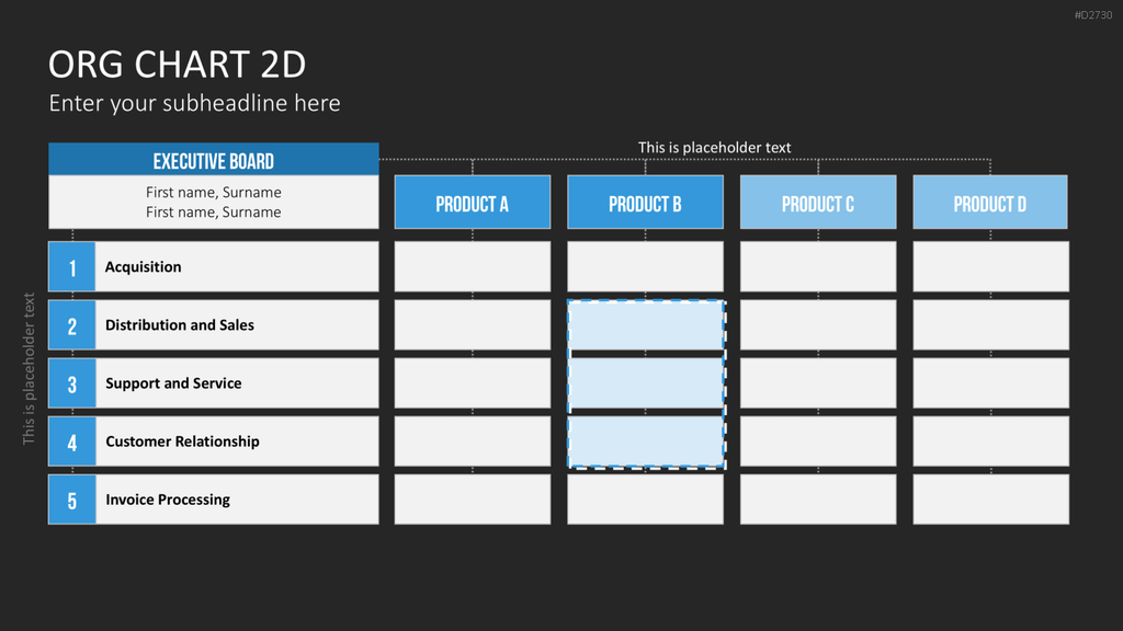 Organigramm - Toolbox 2D PowerPoint-Vorlage