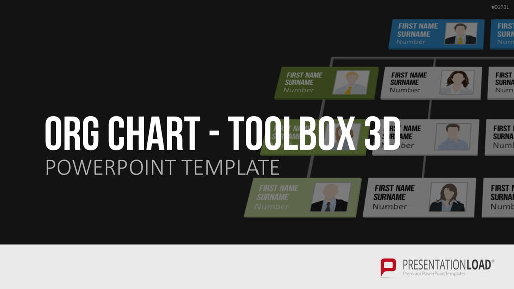 Organigramm - Toolbox 3D PowerPoint-Vorlage