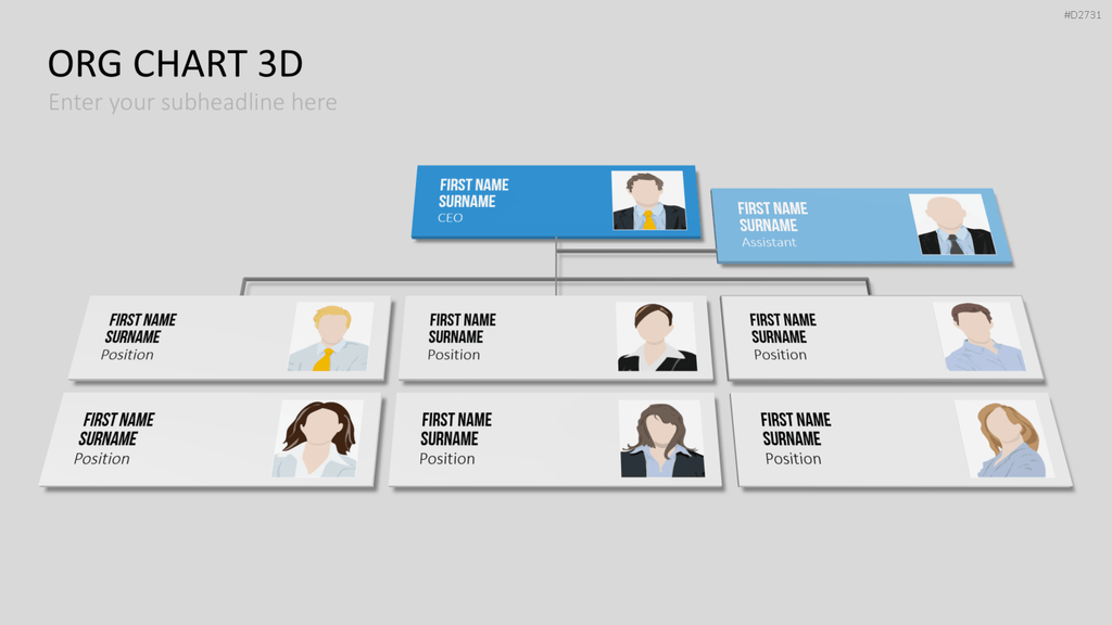 Organigramm - Toolbox 3D PowerPoint-Vorlage