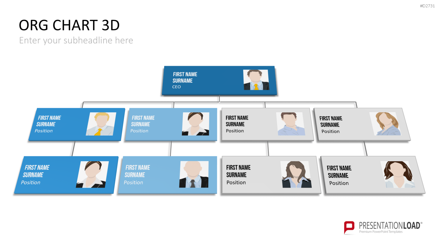 Organigramm - Toolbox 3D PowerPoint-Vorlage