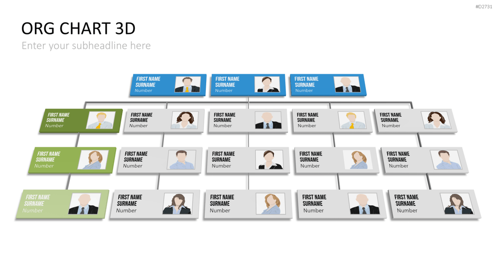 Organigramm - Toolbox 3D PowerPoint-Vorlage