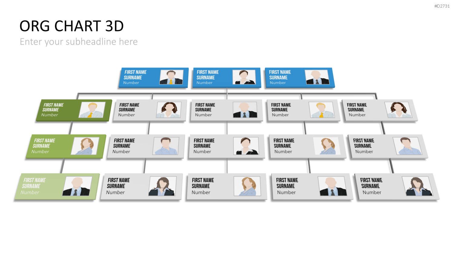 Organigramm - Toolbox 3D PowerPoint-Vorlage