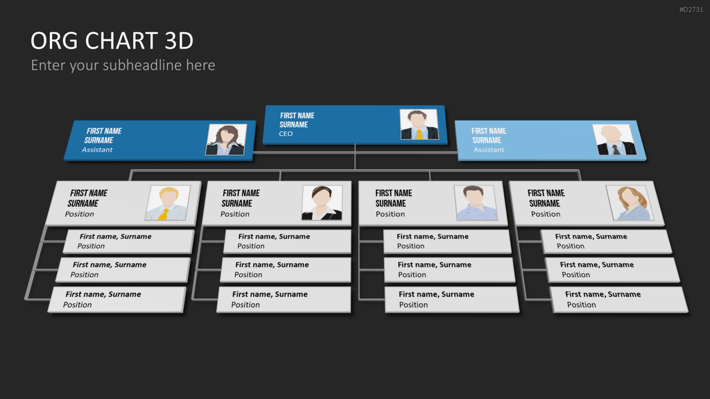 Organigramm - Toolbox 3D PowerPoint-Vorlage