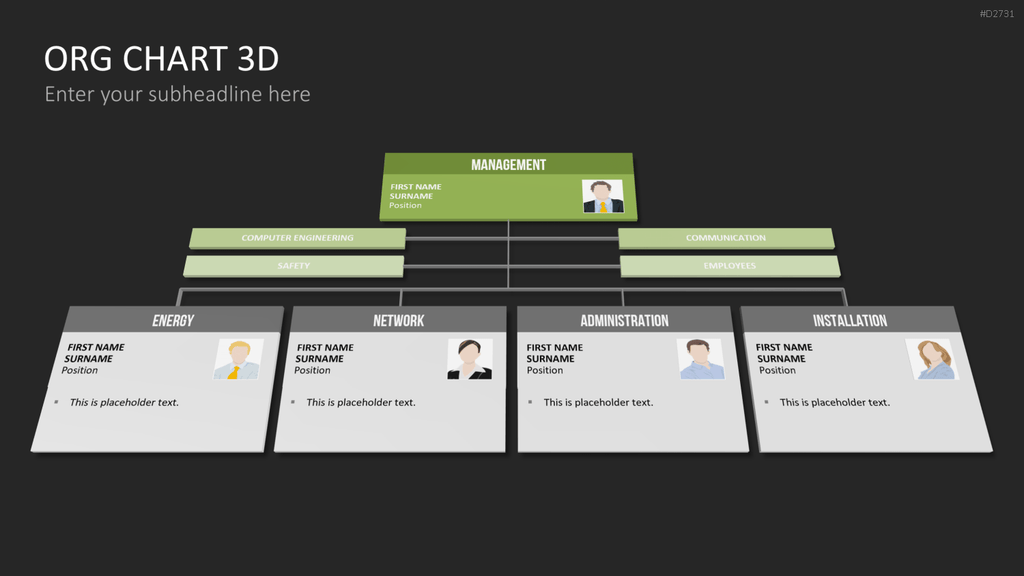 Organigramm - Toolbox 3D PowerPoint-Vorlage