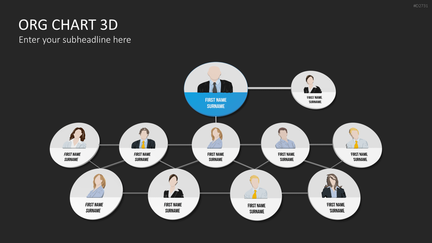 Organigramm - Toolbox 3D PowerPoint-Vorlage
