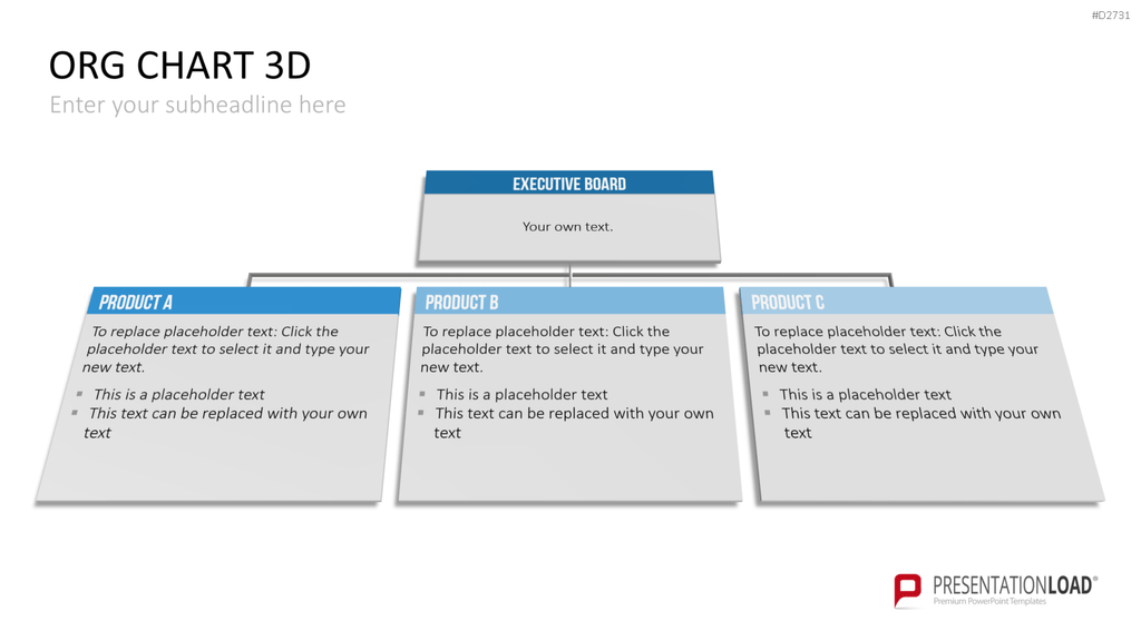 Organigramm - Toolbox 3D PowerPoint-Vorlage