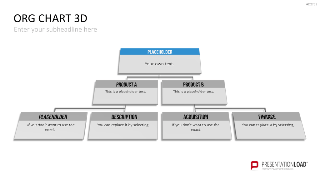 Organigramm - Toolbox 3D PowerPoint-Vorlage
