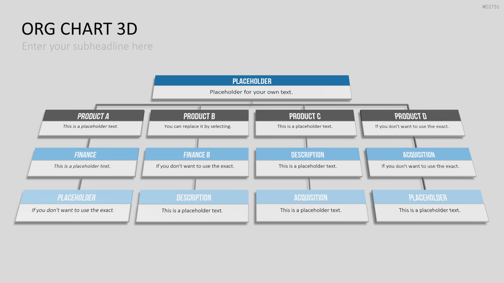 Organigramm - Toolbox 3D PowerPoint-Vorlage