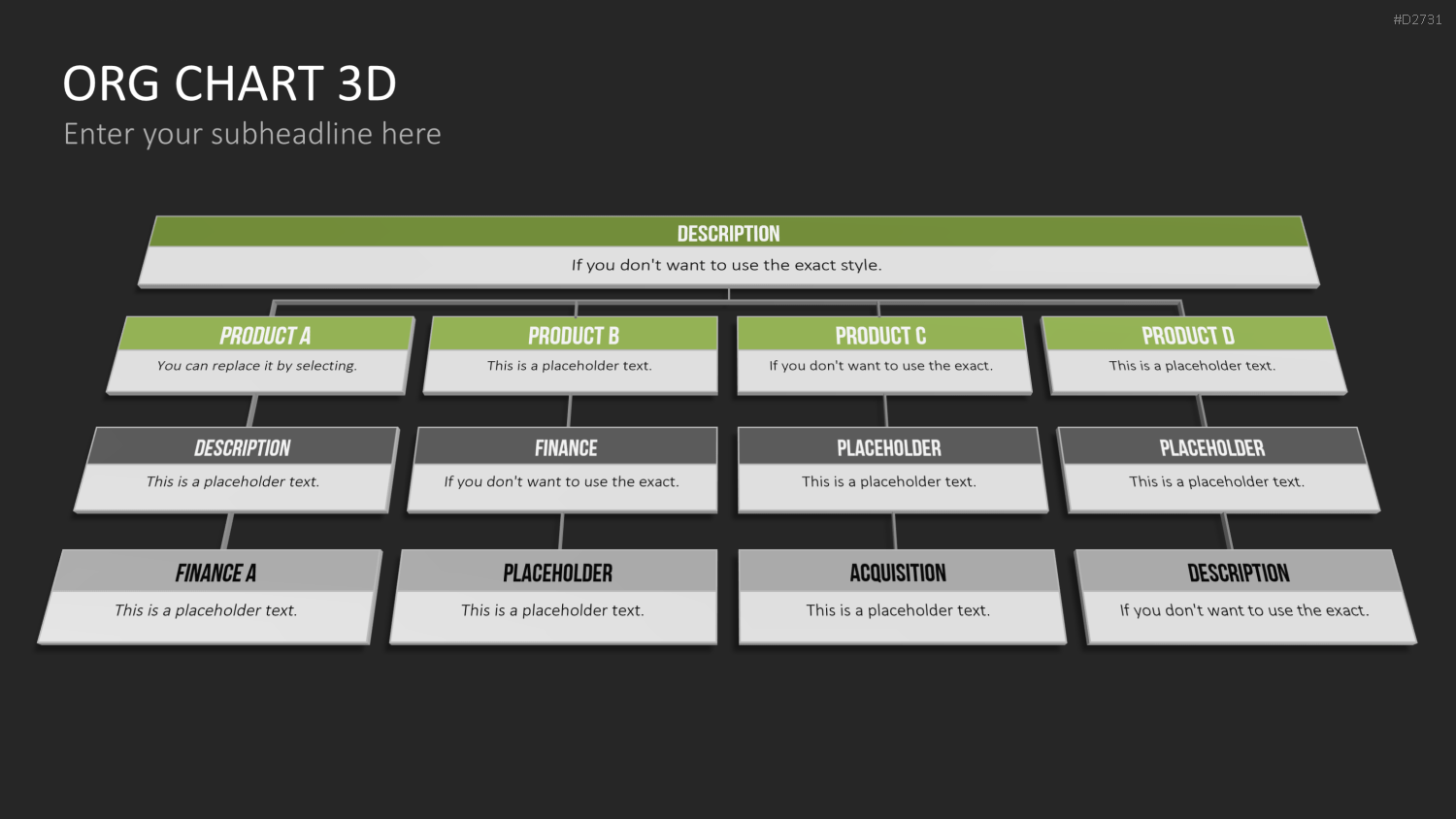 Organigramm - Toolbox 3D PowerPoint-Vorlage