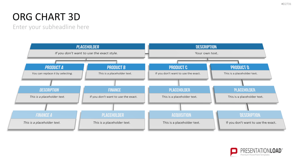 Organigramm - Toolbox 3D PowerPoint-Vorlage