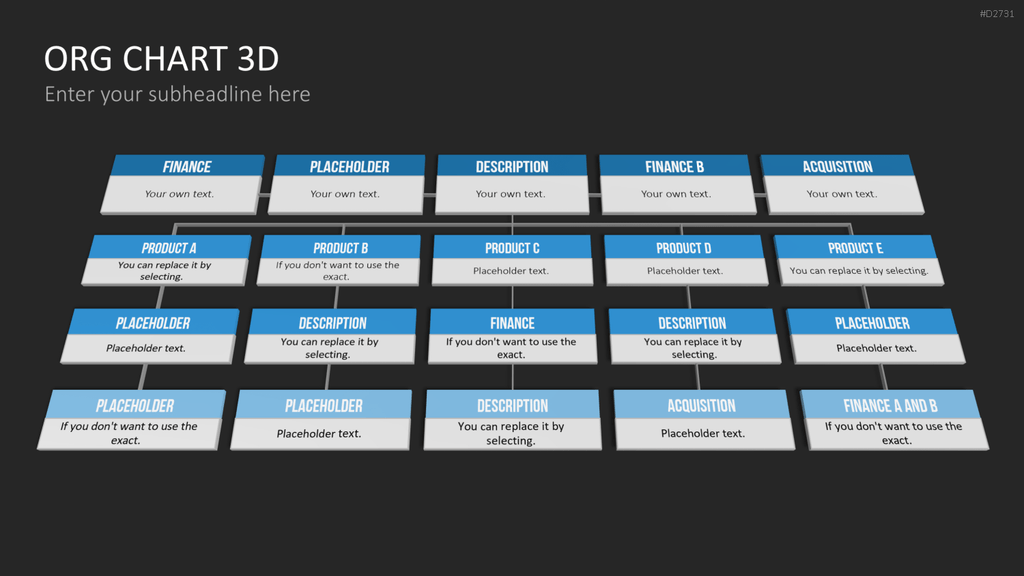 Organigramm - Toolbox 3D PowerPoint-Vorlage
