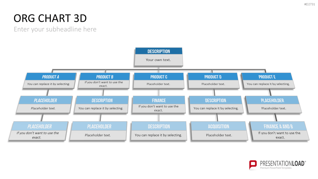 Organigramm - Toolbox 3D PowerPoint-Vorlage