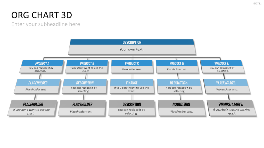 Organigramm - Toolbox 3D PowerPoint-Vorlage