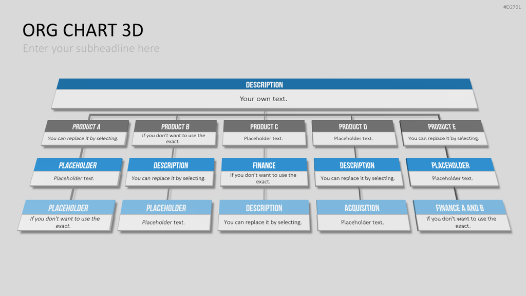Organigramm - Toolbox 3D PowerPoint-Vorlage