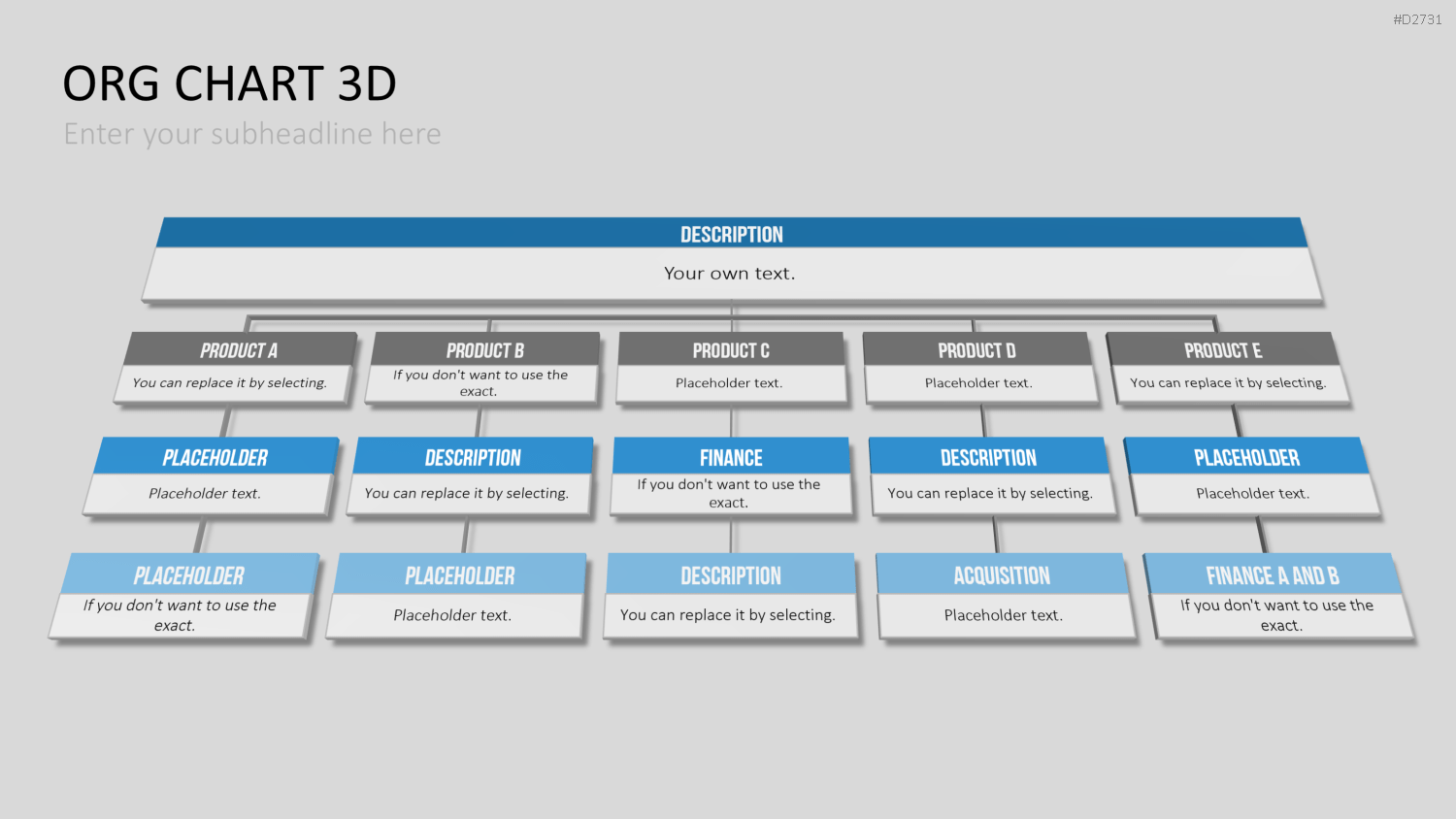 Organigramm - Toolbox 3D PowerPoint-Vorlage