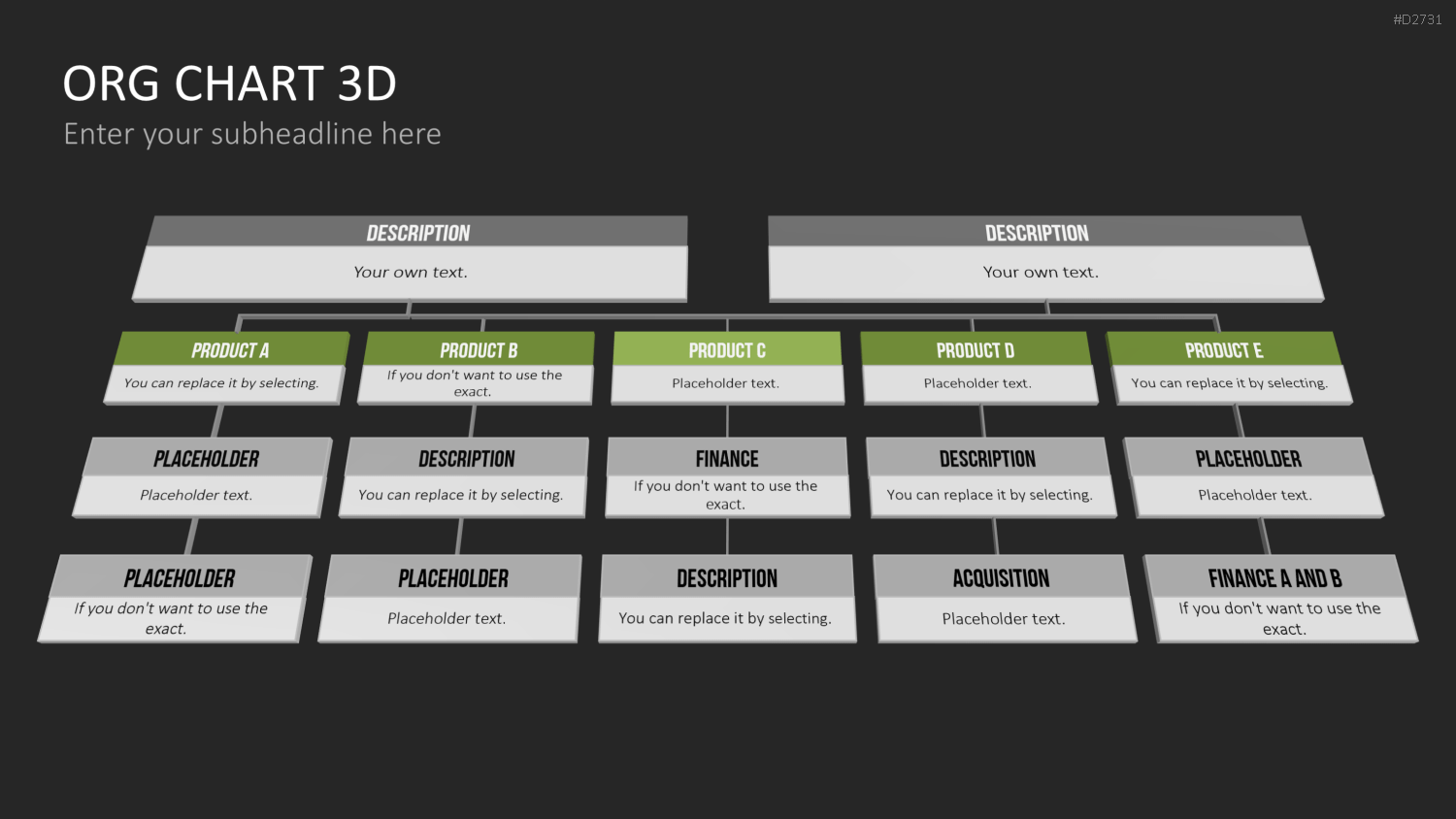 Organigramm - Toolbox 3D PowerPoint-Vorlage