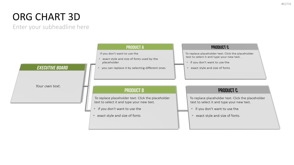 Organigramm - Toolbox 3D PowerPoint-Vorlage