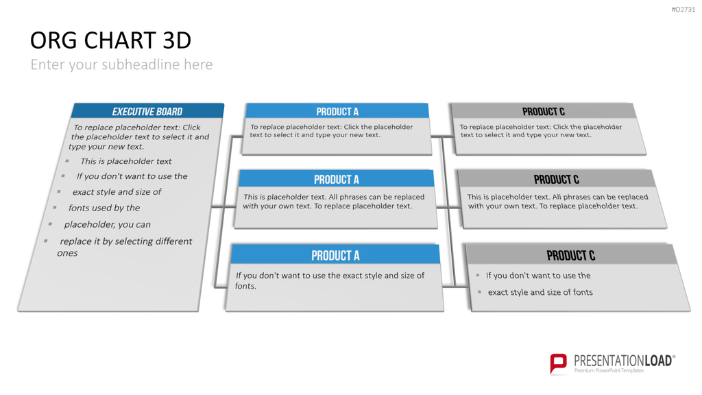 Organigramm - Toolbox 3D PowerPoint-Vorlage
