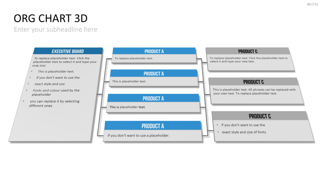 Organigramm - Toolbox 3D PowerPoint-Vorlage