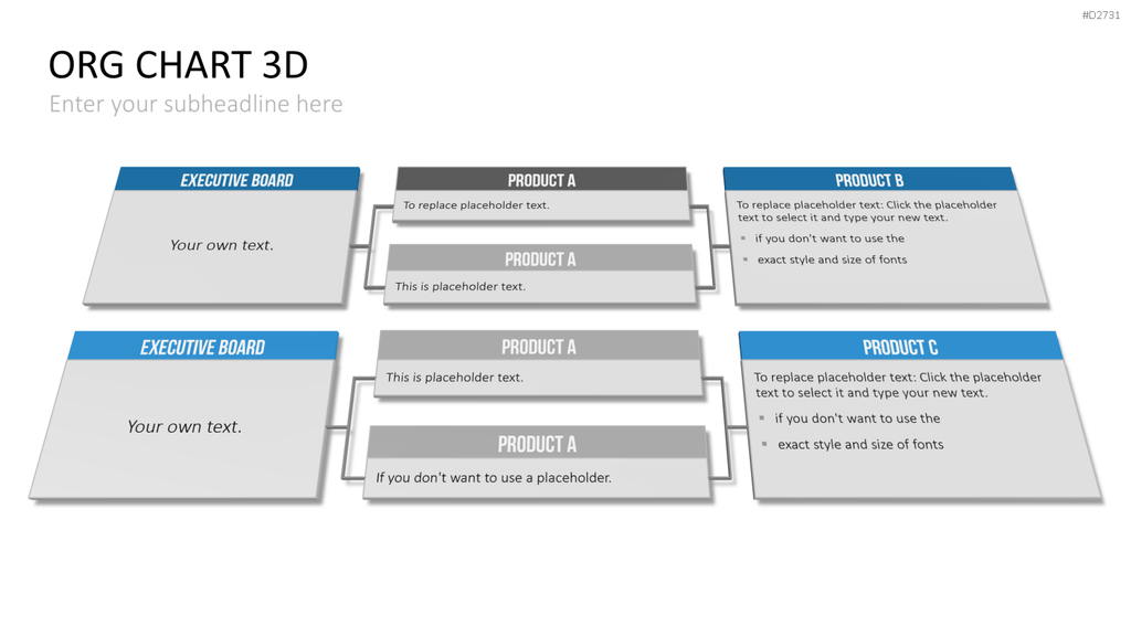 Organigramm - Toolbox 3D PowerPoint-Vorlage