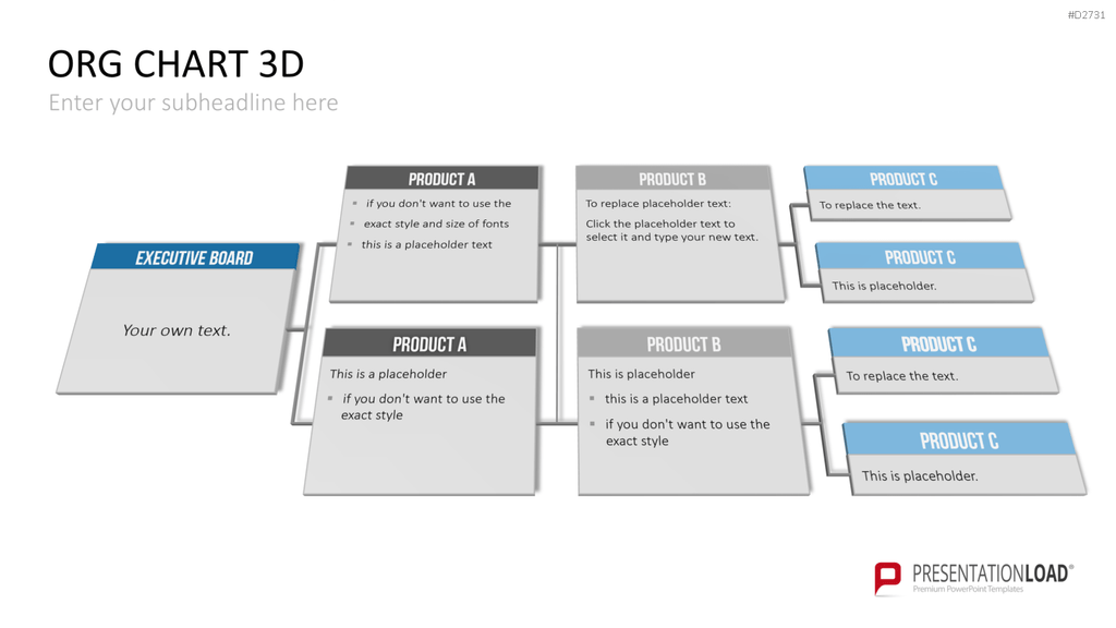 Organigramm - Toolbox 3D PowerPoint-Vorlage