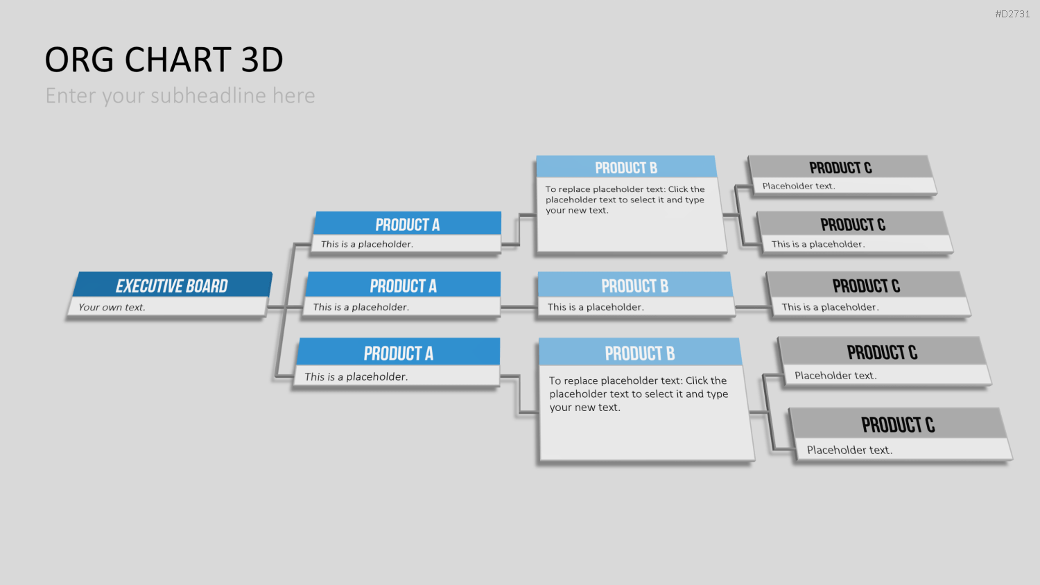 Organigramm - Toolbox 3D PowerPoint-Vorlage