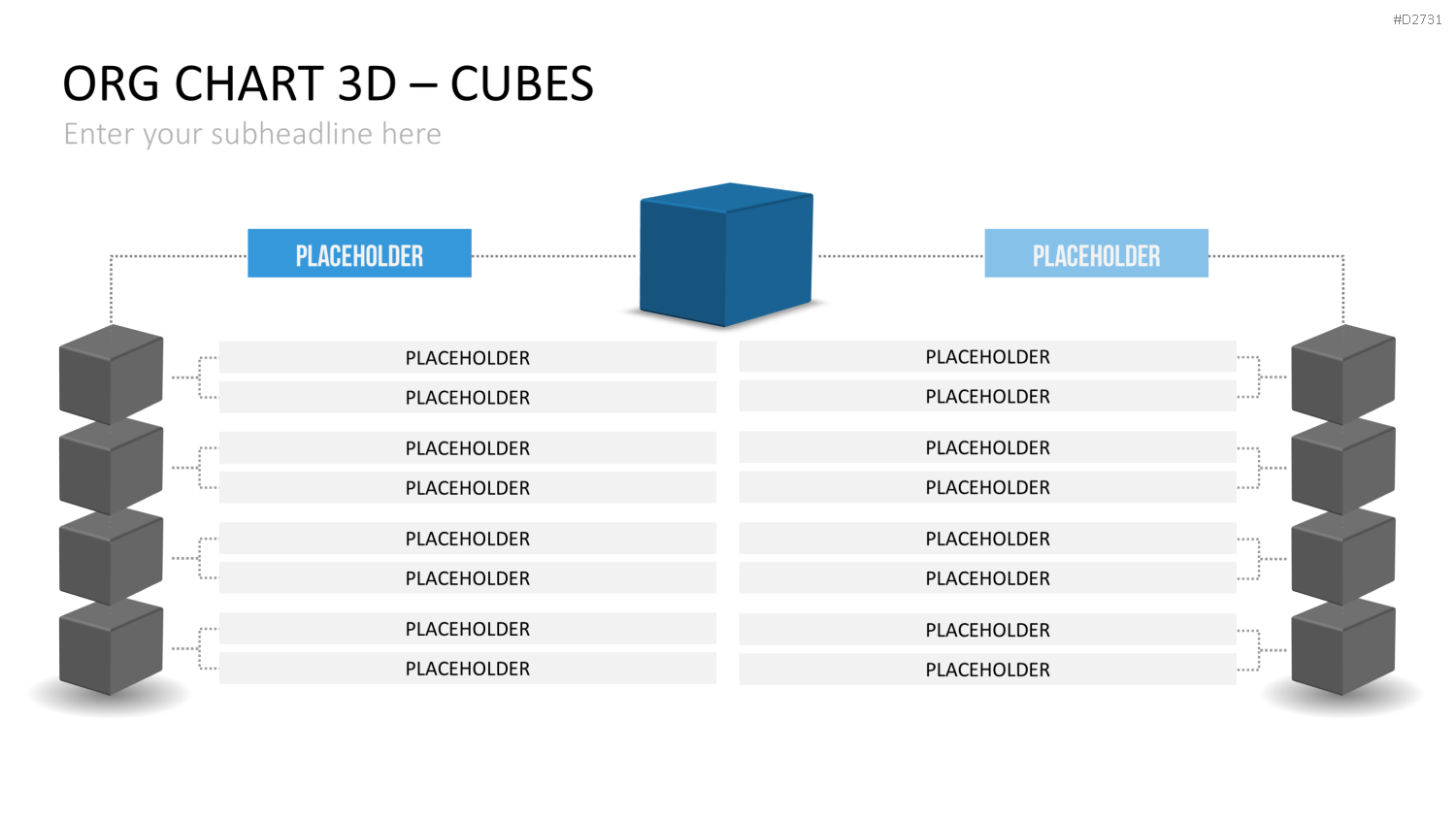 Organigramm - Toolbox 3D PowerPoint-Vorlage
