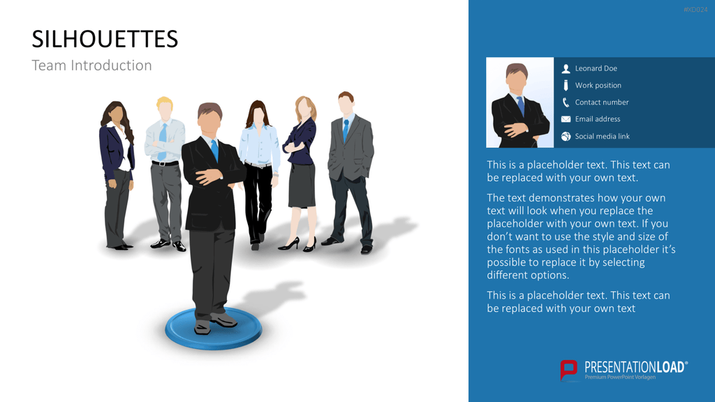 Personen-Silhouetten Bundle2 PowerPoint-Vorlage