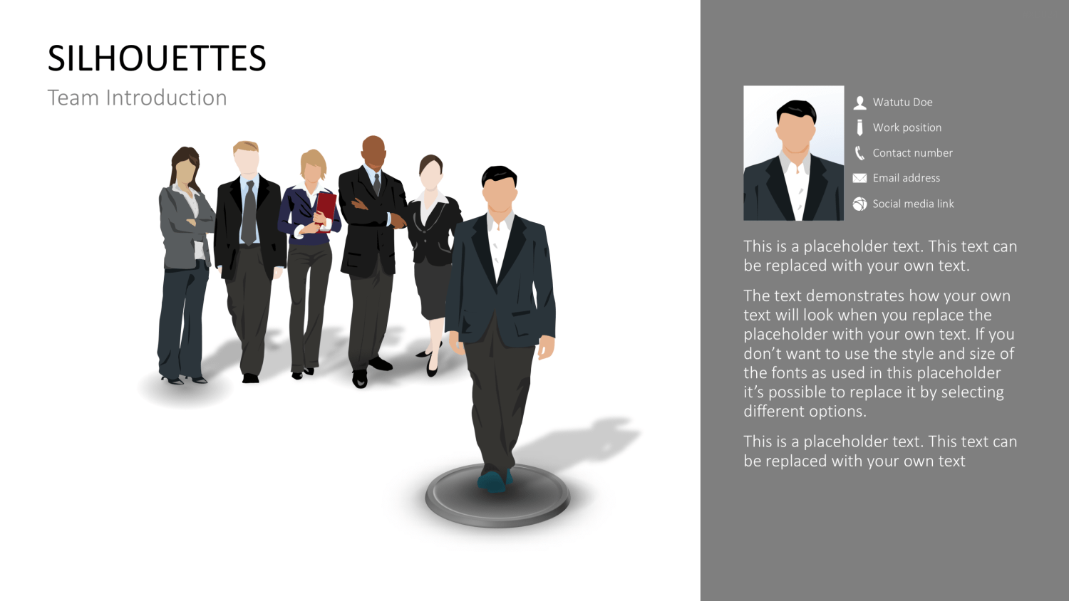 Personen-Silhouetten Bundle2 PowerPoint-Vorlage
