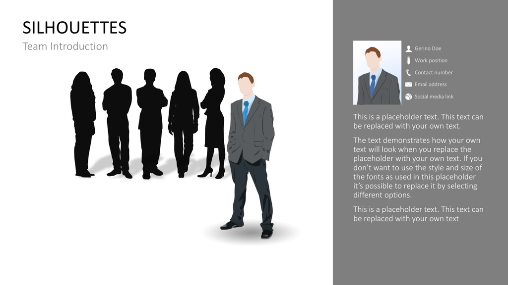 Personen-Silhouetten Bundle2 PowerPoint-Vorlage