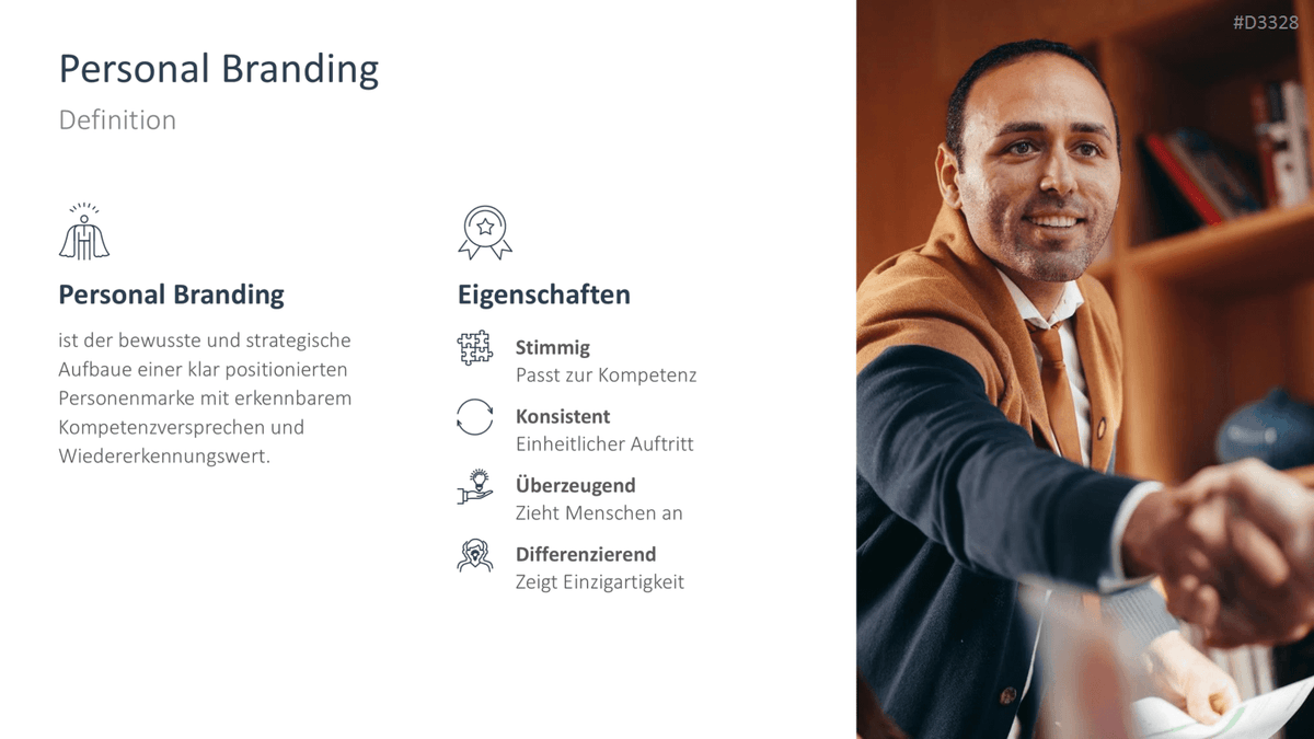 Personal Branding / Thought Leadership PowerPoint-Vorlage