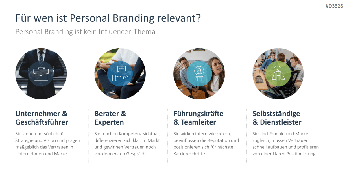 Personal Branding / Thought Leadership PowerPoint-Vorlage