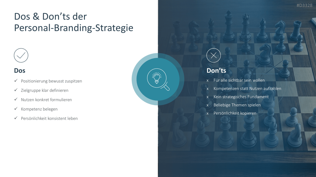 Personal Branding / Thought Leadership PowerPoint-Vorlage