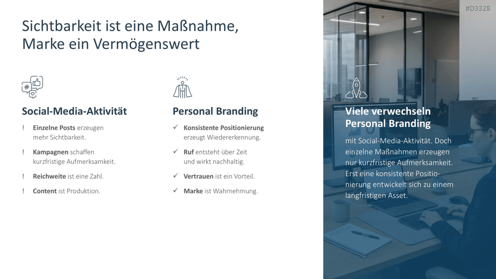 Personal Branding / Thought Leadership PowerPoint-Vorlage