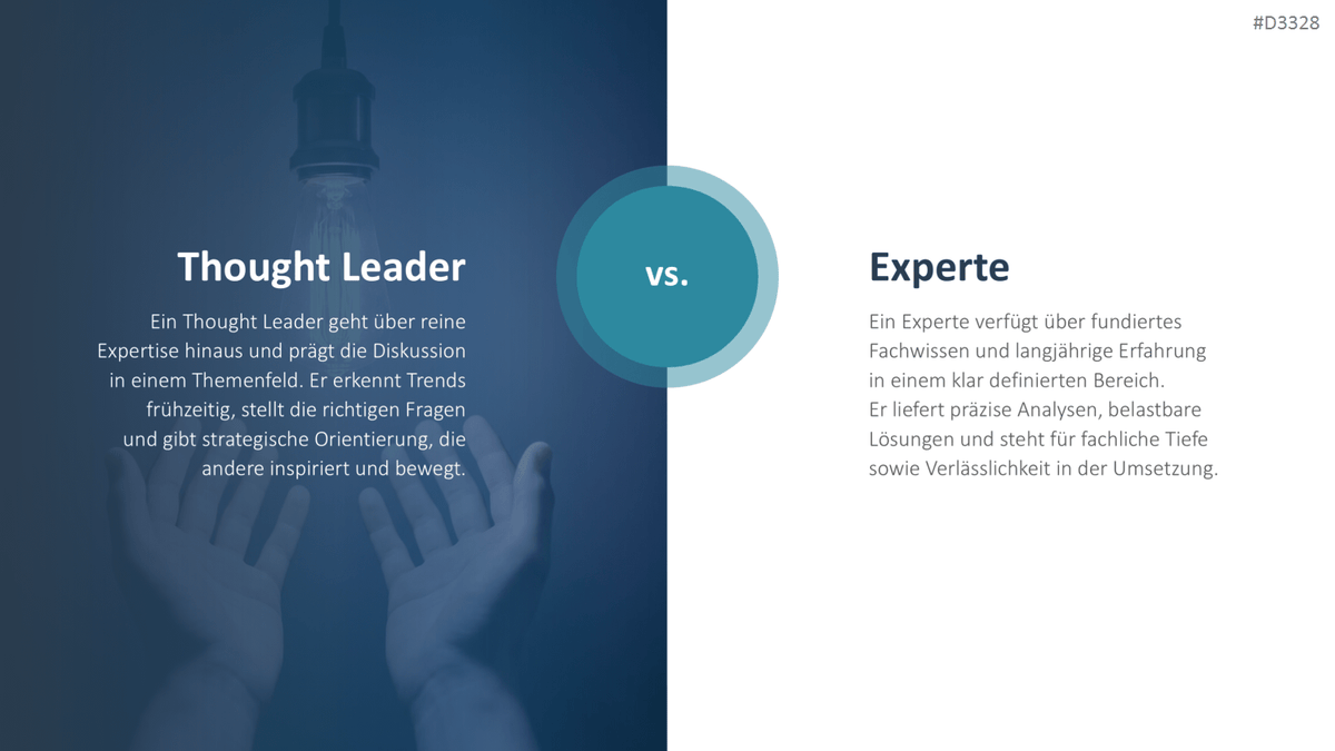 Personal Branding / Thought Leadership PowerPoint-Vorlage